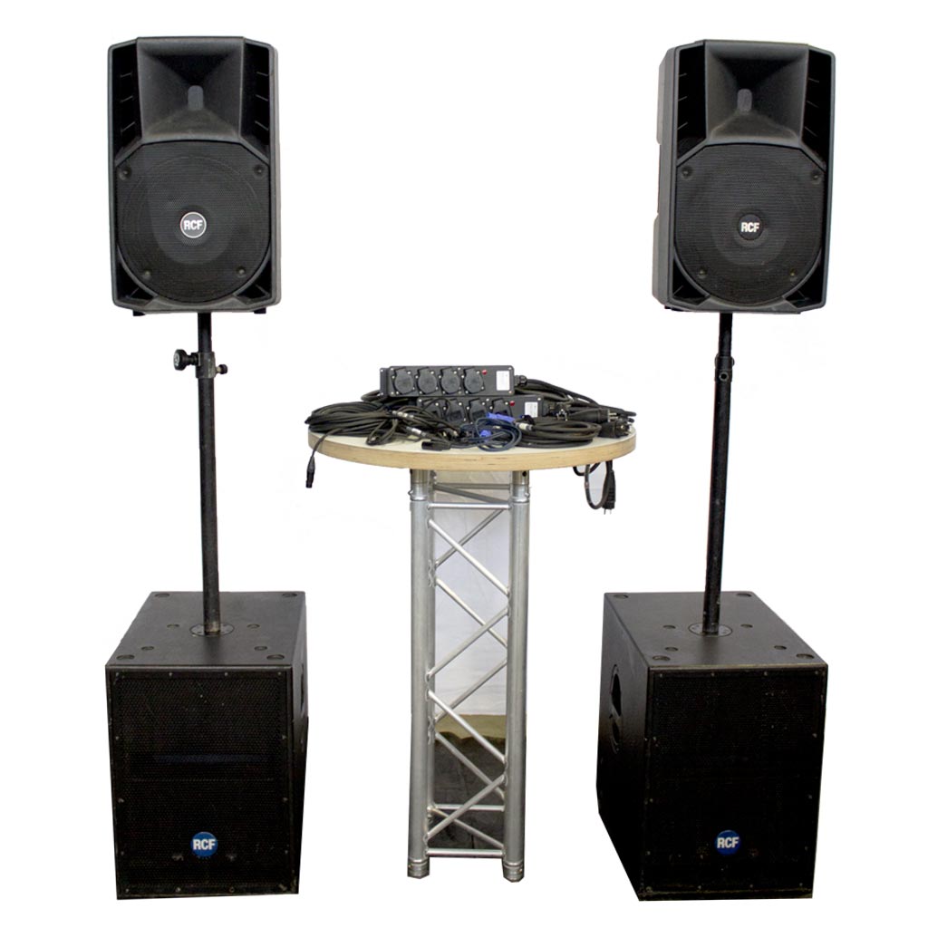 Speakerset 4 2 x RCF 732 topspeaker + 2 x RCF 705 Subwoofer