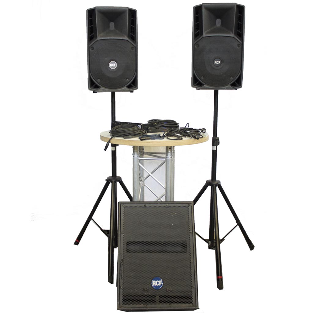 Speakerset 3 2 x RCF 712 topspeaker + 1 x RCF 705 subwoofer