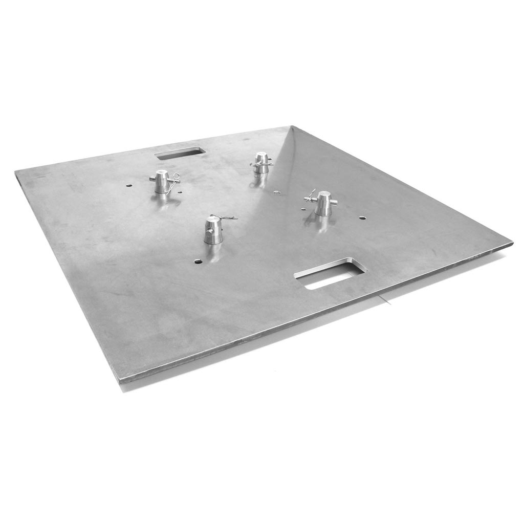 Baseplate 100×100 36kg zilver