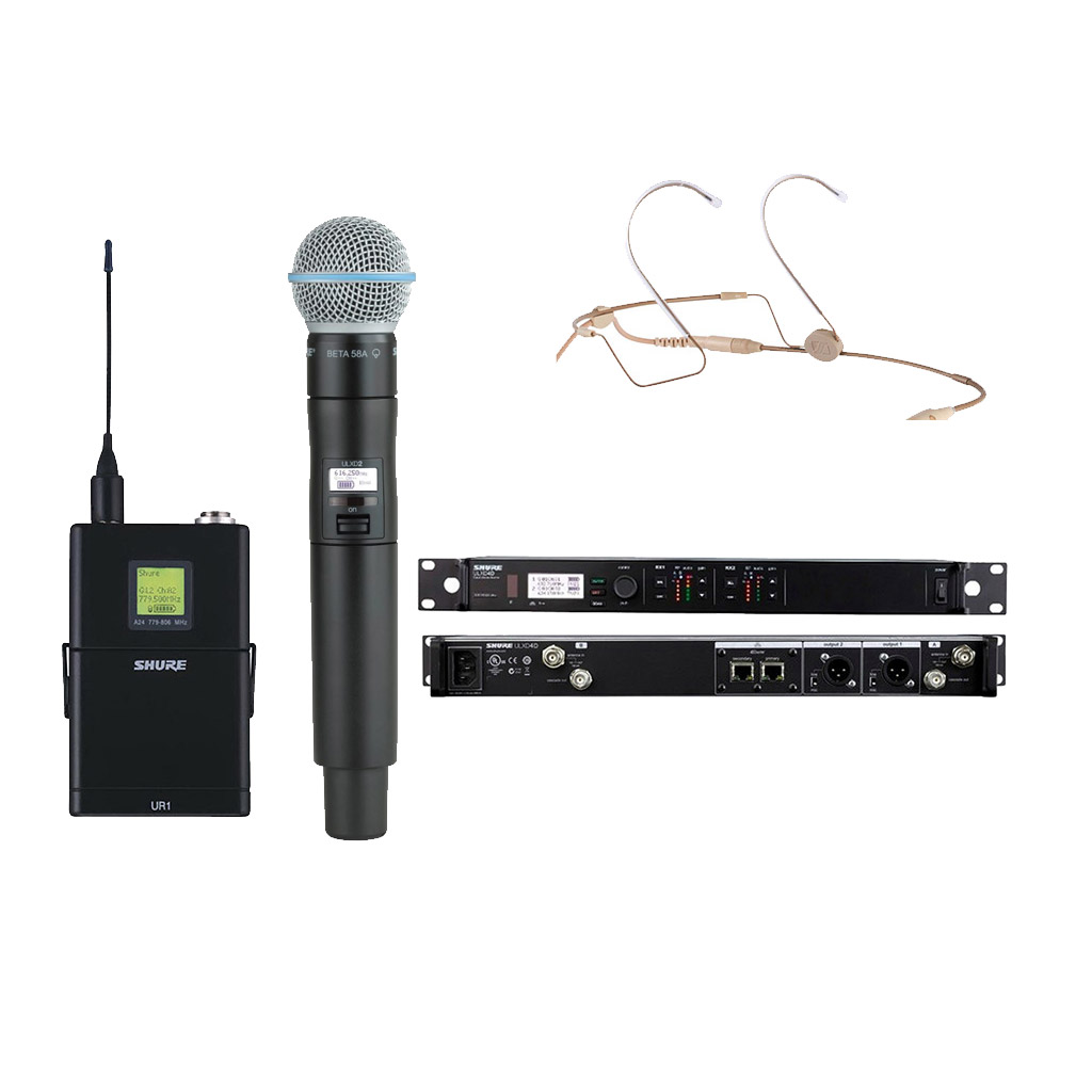 Pech Bejaarden Oost Timor Shure ULX-D set - 1x handheld 1x HSP headset huren - ALV Rent