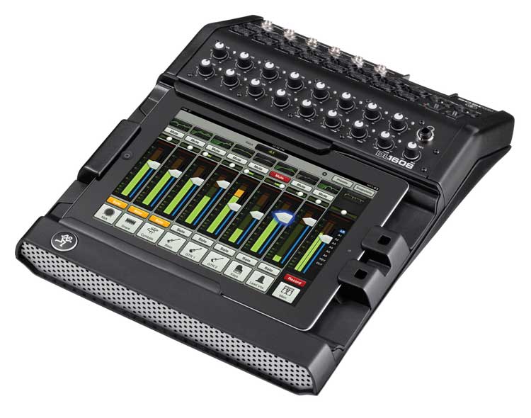 Mackie DL1608 mixer met iPad