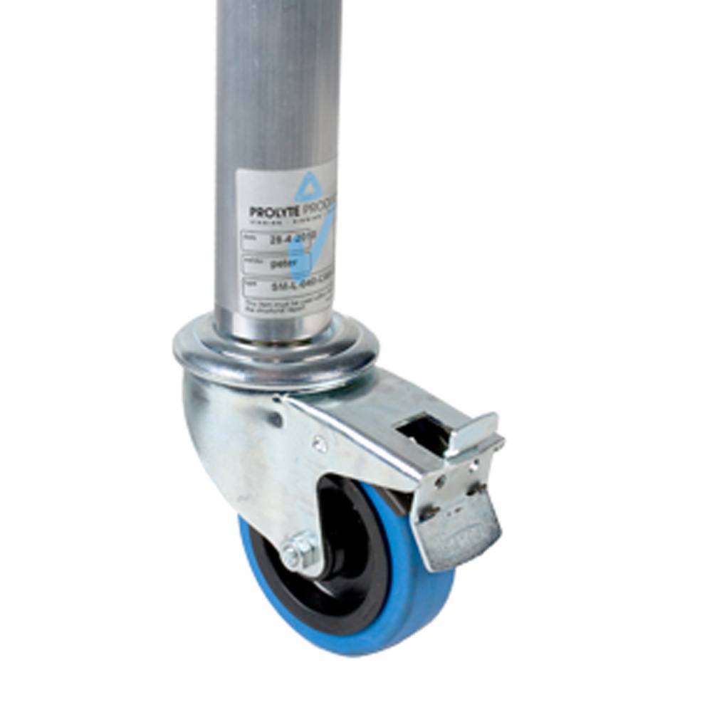 Stagedex podiumwiel enkel met rem 80cm